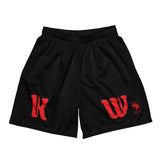 KW INITIAL Short en maille unisexe noir