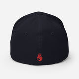 PURE KAMIT Casquette Flexfit noire broderie rouge