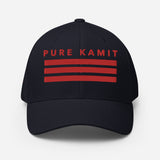 PURE KAMIT Casquette Flexfit noire broderie rouge