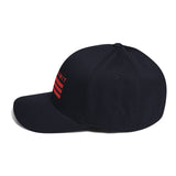 PURE KAMIT Casquette Flexfit noire broderie rouge
