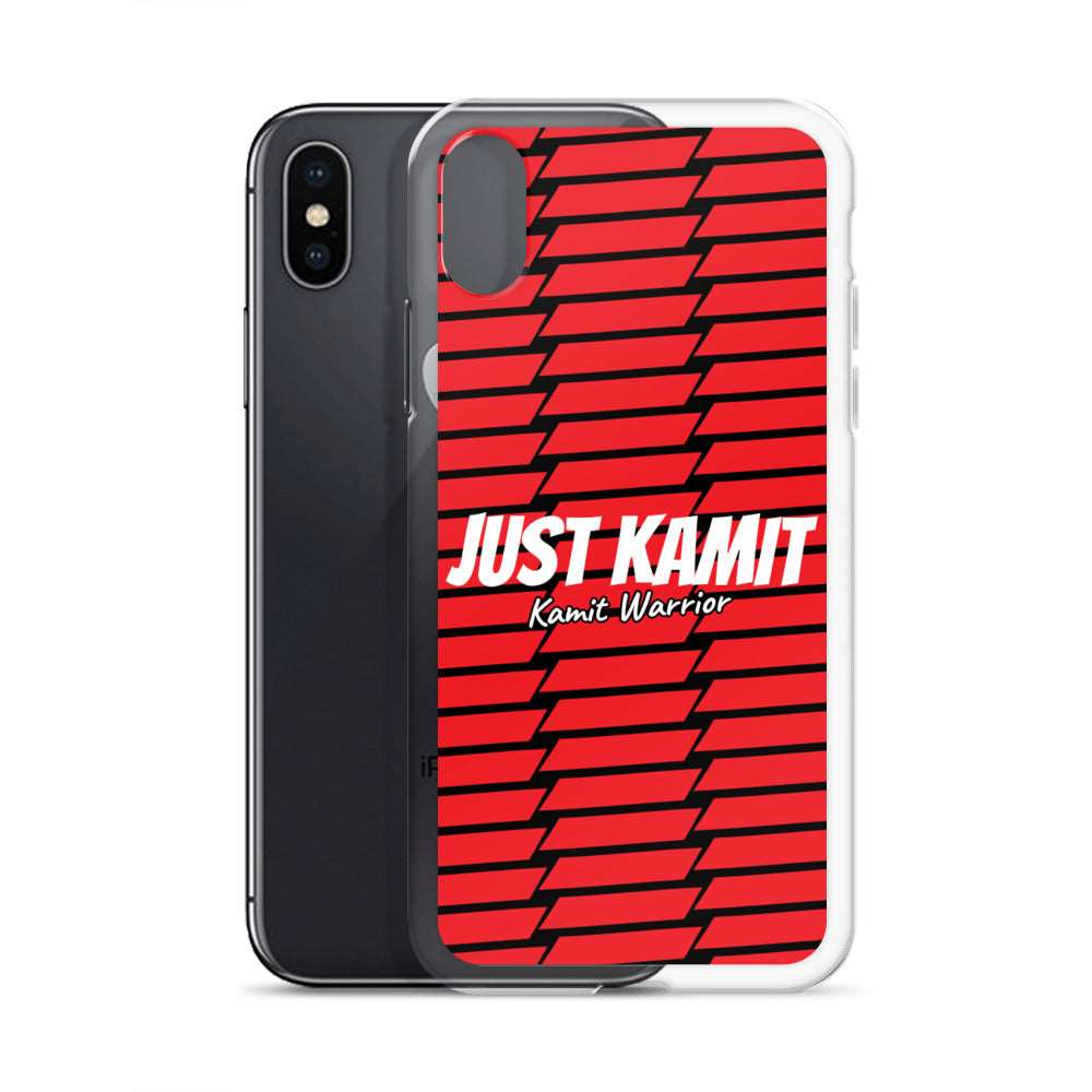 JUST KAMIT Coque pour IPhone Rouge et Blanc