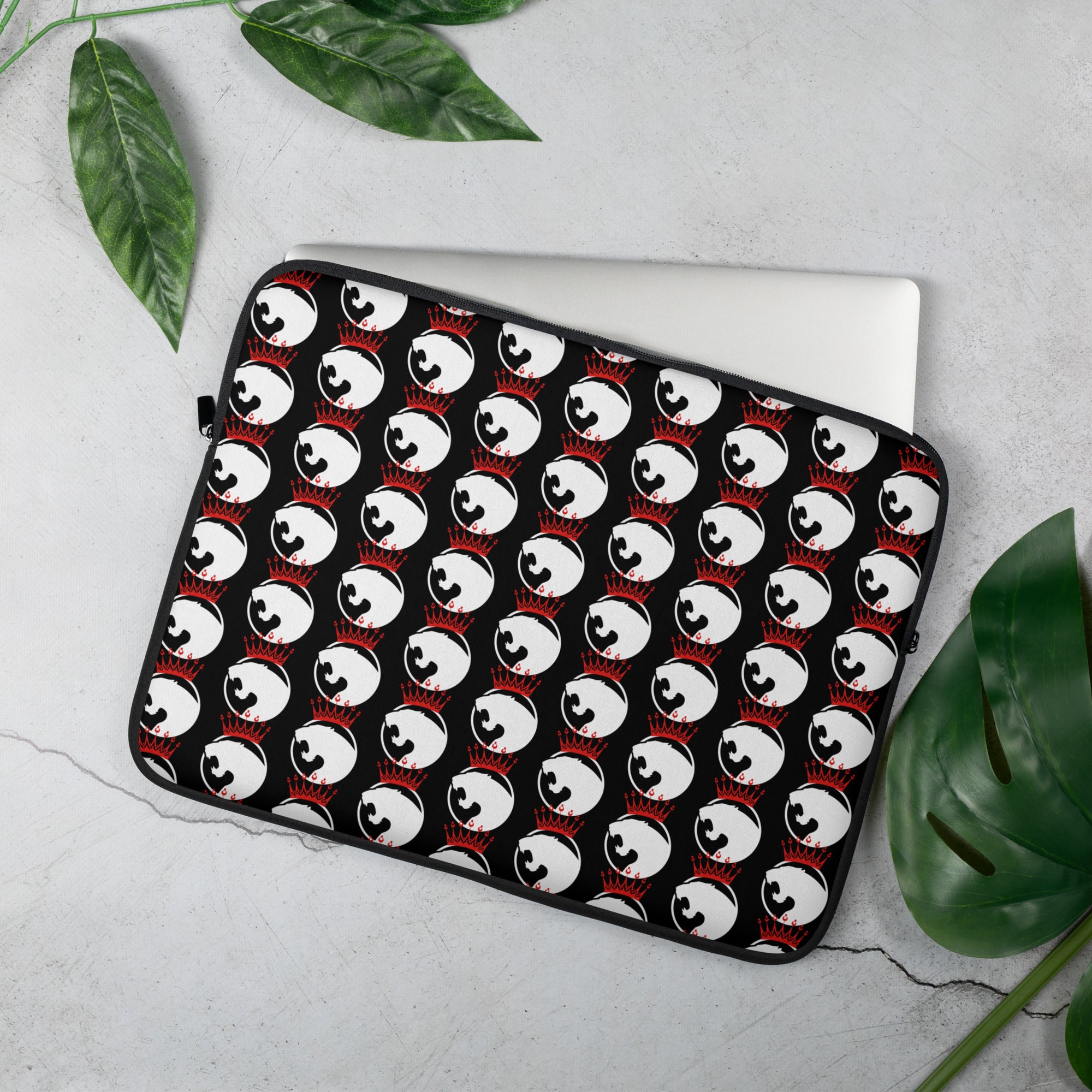 LOGO LEOPARD COURONNE ROUGE Housse Ordinateur Portable