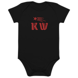 KW INITIAL Brodé Body  en coton bio bébé