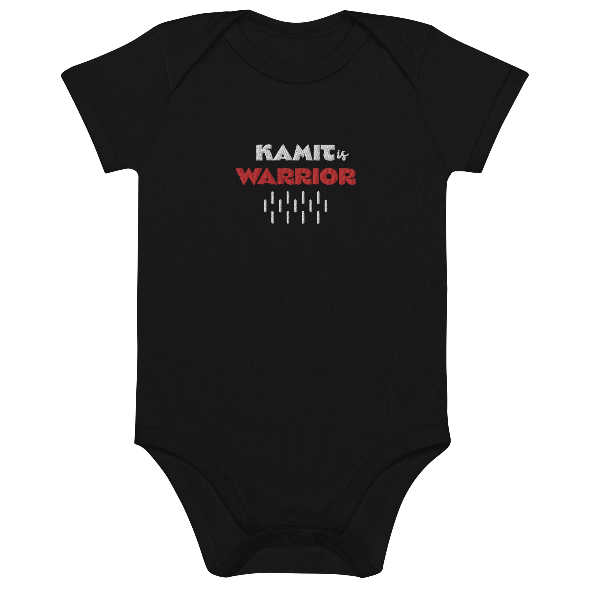 KAMIT IS WARRIOR Brodé Body en coton bio bébé