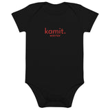 KAMIT. WARRIOR LOGO 4 Brodé Body en coton bio bébé