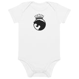 LOGO LEOPARD Brodé Noir Body en coton bio bébé
