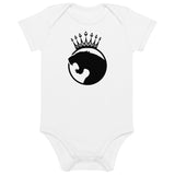LOGO LEOPARD Noir Body en coton bio bébé
