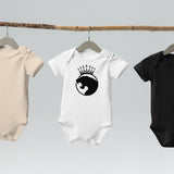 LOGO LEOPARD Noir Body en coton bio bébé