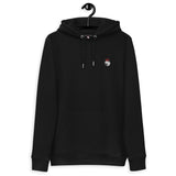 LOGO LEOPARD SUR LE COTE Brodé Pull à capuche unisexe poches Kangourou