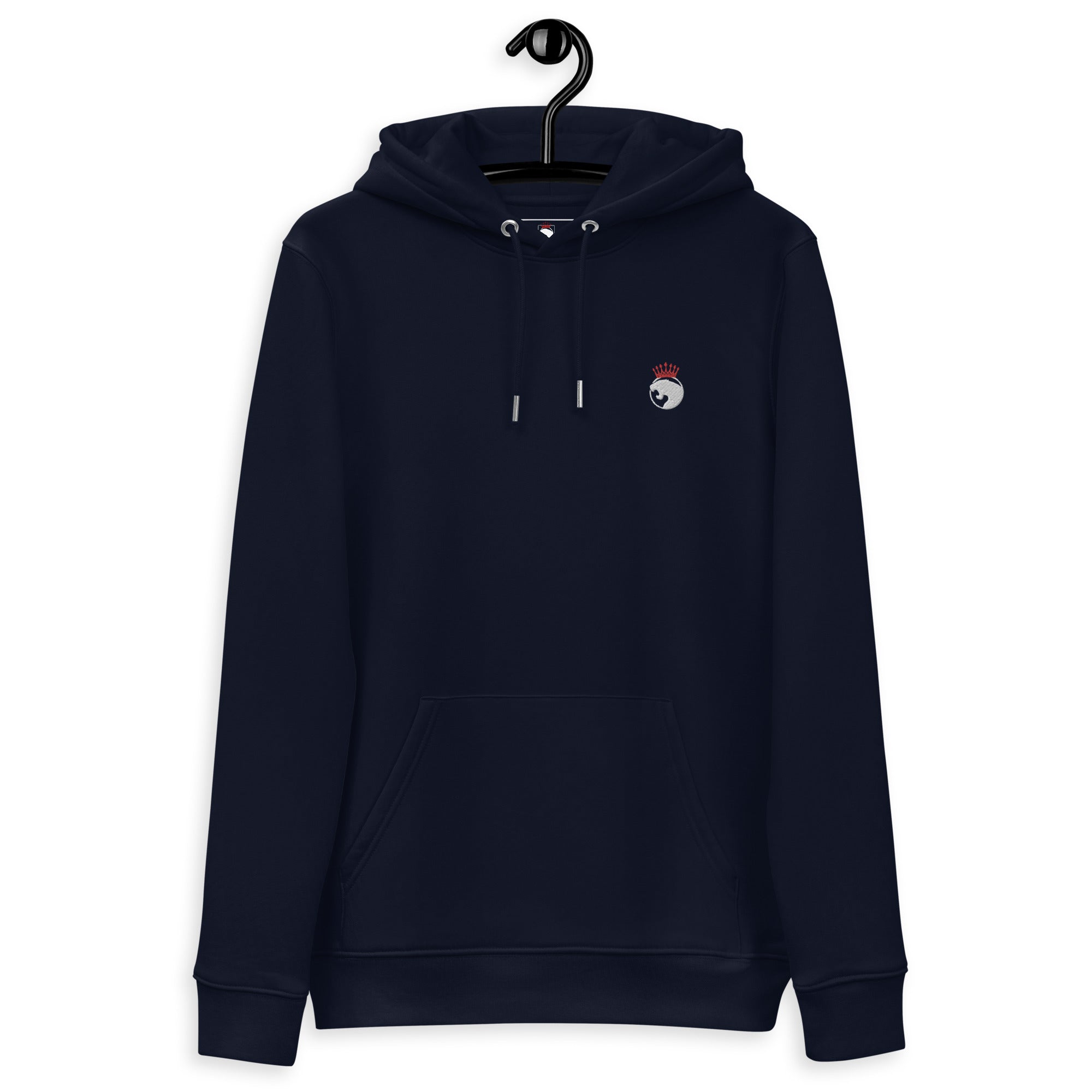 LOGO LEOPARD SUR LE COTE Brodé Pull à capuche unisexe poches Kangourou