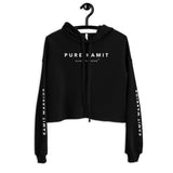 PURE KAMIT Sweat à Capuche Crop-Top