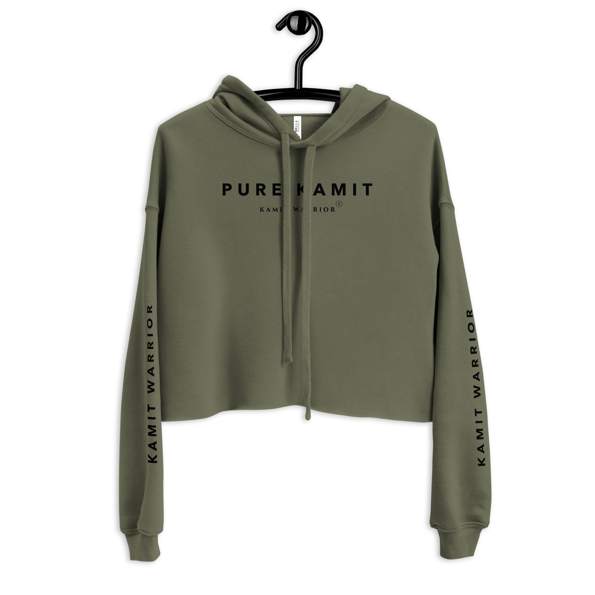 PURE KAMIT Sweat à Capuche Crop-Top