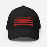 PURE KAMIT Casquette Flexfit noire broderie rouge