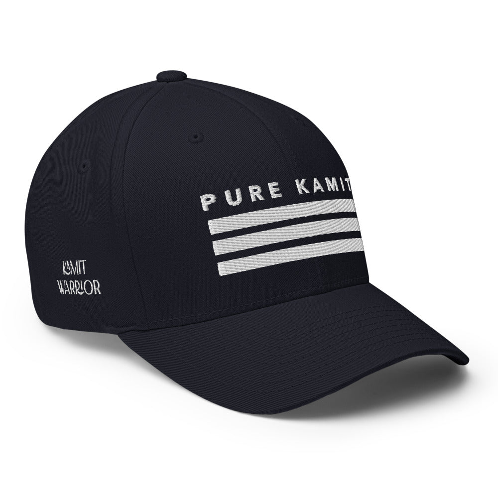 PURE KAMIT Casquette Flexfit broderie noire / blanche