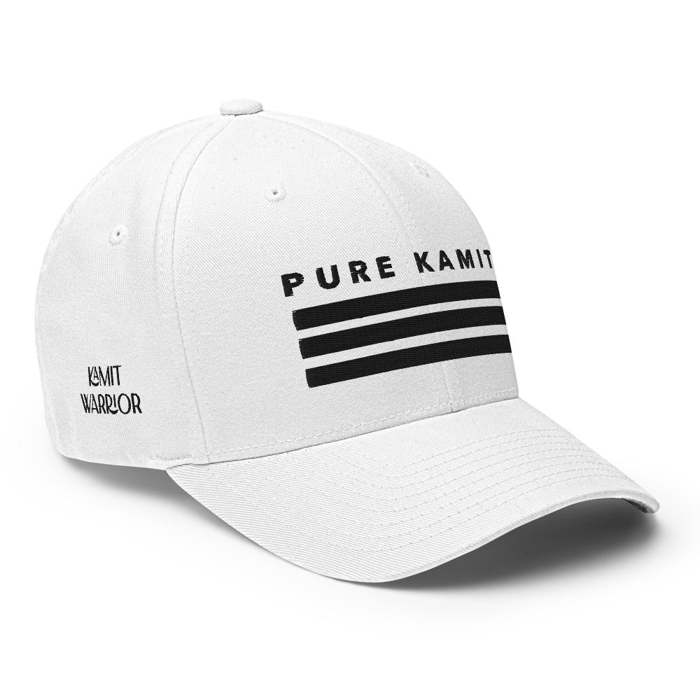 PURE KAMIT Casquette Flexfit broderie noire / blanche