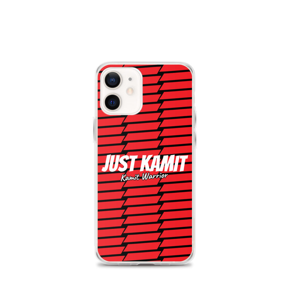 JUST KAMIT Coque d'iPhone® Transparente Rouge et Blanc