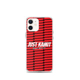 JUST KAMIT Coque d'iPhone® Transparente Rouge et Blanc