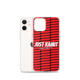 JUST KAMIT Coque d'iPhone® Transparente Rouge et Blanc