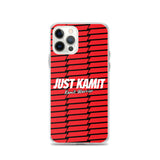 JUST KAMIT Coque d'iPhone® Transparente Rouge et Blanc