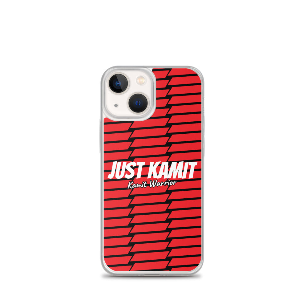 JUST KAMIT Coque d'iPhone® Transparente Rouge et Blanc