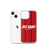 JUST KAMIT Coque d'iPhone® Transparente Rouge et Blanc