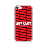 JUST KAMIT Coque d'iPhone® Transparente Rouge et Blanc