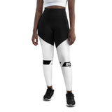 JUST KAMIT Legging de sport Noir et Blanc