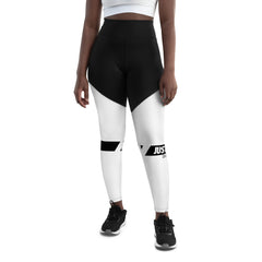JUST KAMIT Legging de sport Noir et Blanc