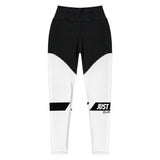 JUST KAMIT Legging de sport Noir et Blanc