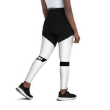 JUST KAMIT Legging de sport Noir et Blanc