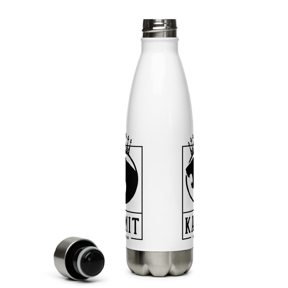 KAMIT WARRIOR LOGO Noir Bouteille en acier inoxydable