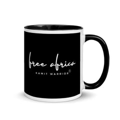 FREE AFRICA Mug à Intérieur Coloré