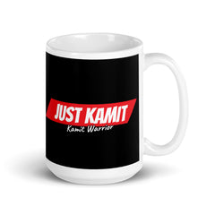 JUST KAMIT Grand Mug Brillant Noir et Rouge